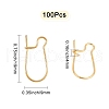 CREATCABIN 100Pcs Brass Hoop Earring Findings KK-CN0001-38-2