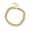 Vacuum Plating 201 Stainless Steel Round Beaded Bracelet for Women STAS-D179-03G-01-1