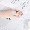 Roman Numerals 304 Stainless Steel & Crystal Rhinestone & Natural Shell Finger Rings FS-WGD9A22-21-1