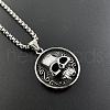 Punk Style Stainless Steel Skull Pendant Necklaces for Men and Women LZ4897-1