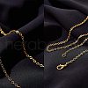 Brass Cable Chains Necklace Making MAK-PH0004-15-5