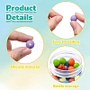 70Pcs 7 Styles Round Food Grade Eco-Friendly Silicone Beads SIL-YW0001-39-5