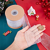 Transparent Single Face Chiffon Ribbon for Christmas OCOR-WH0071-008A-3