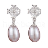 Mother's Day Jewellery Natural Pearl Ear Studs EJEW-P286-09P-1