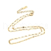 304 Stainless Steel Dapped Chain Necklace for Women NJEW-A008-06G-1