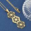 Hexagon 304 Stainless Steel Cable Chain Pendant Necklaces for Women NJEW-K253-33G-2
