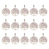 15Pcs Natural Amethys Chip Tree of Life Big Pendants PALLOY-HY00015-1