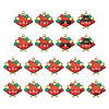  18Pcs 9 Styles Cute Printed Alloy Pendants ENAM-TA0001-63-10