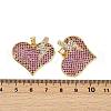 Brass Micro Pave Cubic Zirconia Pendants KK-S526-31G-3