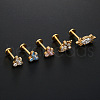 G23 Titanium Micro Pave Clear Cubic Zirconia Threadless Labrets WGA56E5-05-2