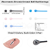 Beebeecraft 5 Pairs 5 Colors Hypoallergenic Bioceramics Zirconia Ceramic Stud Earrings for Sensitive Ears EJEW-BBC0001-42A-2