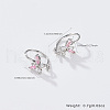 Anti-Tarnish Rhodium Plated Platinum Plated 925 Sterling Silver Hoop Earrings QT4632-1-2