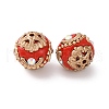Handmade Resin Indonesia Round Beads IPDL-P005-10KCG-01-2