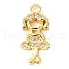 Brass Micro Pave Cubic Zirconia Pendants KK-U053-16G-1