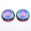 Yoga Theme Glass Cabochons X-GGLA-L011-25mm-13-1