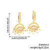 Fashionable Brass Clear Cubic Zirconia Eye Hoop Earrings SD8754-2-3