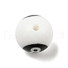 Round with Black Number 8 Silicone Beads SIL-R013-01I-2