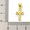 Rack Plating Brass Micro Pave Cubic Zirconia Pendants KK-C074-30G-01-3