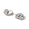 Brass Micro Pave Clear Cubic Zirconia Connector Charms KK-P260-19P-02-2