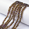 Electroplate Transparent Glass Beads Strands EGLA-A034-T4mm-F01-1