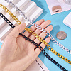 Yilisi 6M 3 Colors Oxidated Aluminium Twisted Chains CHA-YS0001-03-6