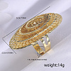 Geometric Hollow Brass Finger Rings for Women KJ9781-5