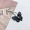 Resin Butterfly with Alloy Enamel Coffin Pendant Keychain PW-WG958C1-01-5