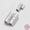 Anti-Tarnish Rhodium Plated 925 Sterling Silver Magnetic Clasps STER-E056-006P-13x5-4