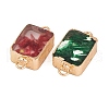 Dyed Natural Imperial Jasper & Resin Connector Charms G-B083-04G-2