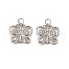 Brass Micro Pave Cubic Zirconia Charms KK-E068-VB283-2