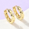 Brass Textured Hoop Earrings EJEW-Z102-40G-1