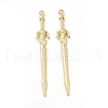 Rack Plating Alloy Big Pendants PALLOY-E025-28G-1