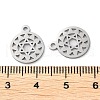Non-Tarnish Chakra Theme 304 Stainless Steel Pendants STAS-Q303-04P-3