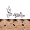Brass Micro Pave Clear Cubic Zirconia Pendants KK-K351-43A-P-3
