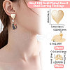 Beebeecraft 20Pcs Brass Heart Stud Earring Findings KK-BBC0004-89-2