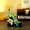 Creative Peacock Resin Statue Decoration DJEW-PW0012-062-3