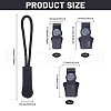 CHGCRAFT 36 Sets 3 Styles Detachable Plastic & Metal Zipper Slider Puller FIND-CA0009-86-2