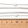 304 Stainless Steel Square Double Layered Necklaces for Women NJEW-U031-06P-3