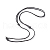 Adjustable Waxed Cord Pendant Necklaces NJEW-JN04668-4