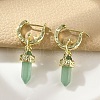 Natural Mixed Stone Hoop Earrings EJEW-P306-01G-3