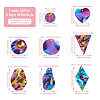 Craftdady 32Pcs 8 Style Rainbow Color 304 Stainless Steel Pendants STAS-CD0001-28-10