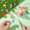 32Pcs 16 Styles Opaque Plastic with Resin Pendants FIND-YW0005-05-5