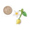 Resin & Handmade Glass Seed Beaded Flower Lemon Big Pendants PALLOY-MZ00771-01-2