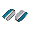 Transparent Resin & Wood Pendants RESI-T057-53A-2
