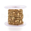 PVD Vacuum Plating 304 Stainless Steel Flat Round Link Cable Chains CHS-E006-07G-3
