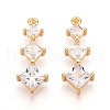 Brass Micro Pave Cubic Zirconia Pendants KK-N261-118A-G-1