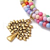 3Pcs 3 Styles Acrylic Stretch Bracelets BJEW-JB11029-4