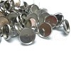 304 Stainless Steel Flat Round Stud Earring Settings STAS-I017-03-3