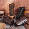 Tartan Pattern Imitation Leather Cuff Wristband for Bikers AJEW-WH0258-937B-5
