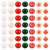 140Pcs 7 Styles Painted Natural Wood European Beads WOOD-TA0001-65-13